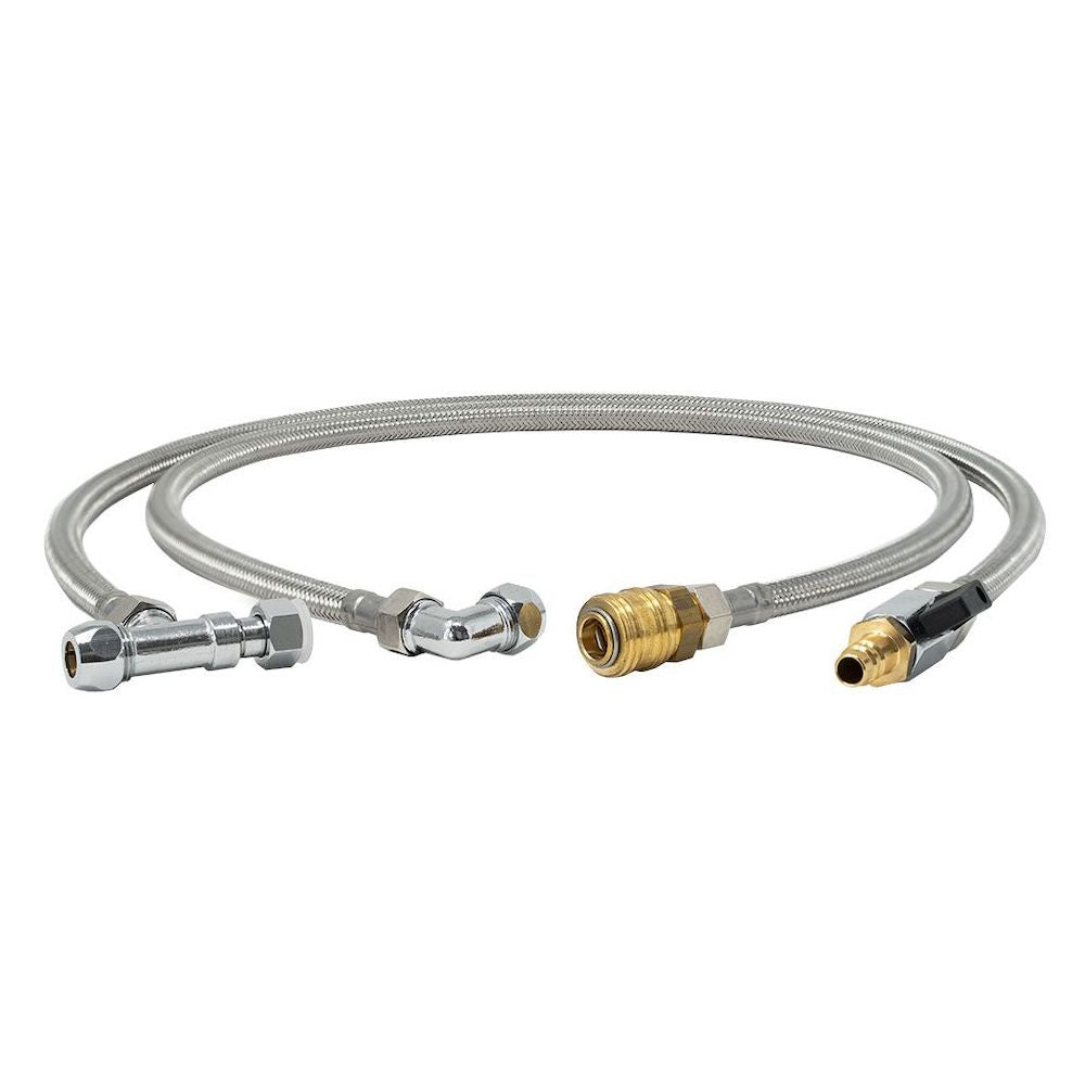 Der Carbonit VARIO Schlauchsatz Basic mit Steckkupplungen von Carbonit ist ein flexibles Schlauchset mit Schnellkupplungen an beiden Enden, ideal für den Anschluss von Wasserleitungen oder Wasserfiltern.