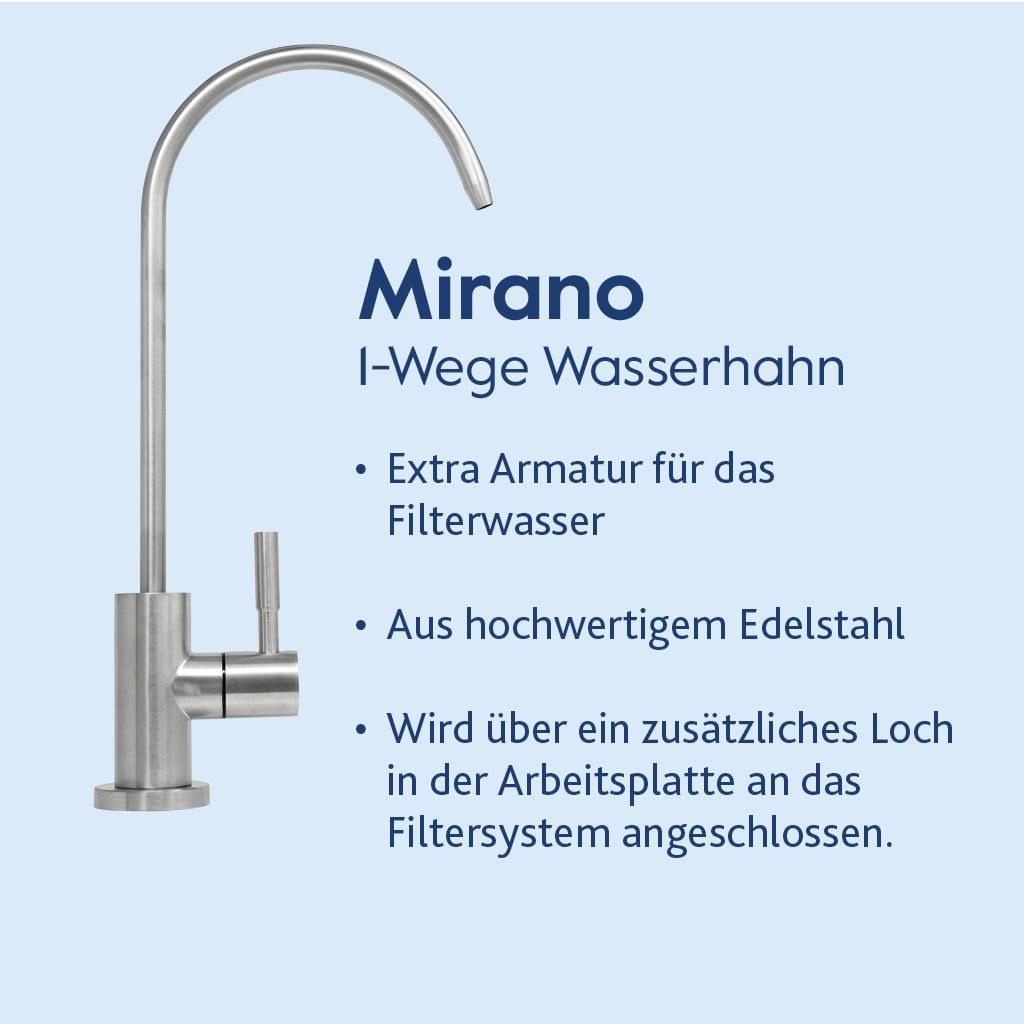 Der Alvito Untertisch-Wasserfilter-Set Split Pro ist ideal als Extra-Armatur für Filterwasser; kombiniert mit einem 1-Wege-Edelstahlhahn für einen separaten Auslauf, erfordert ein zusätzliches Loch zur Montage. Perfekt für Aktivkohle-Filterblöcke.