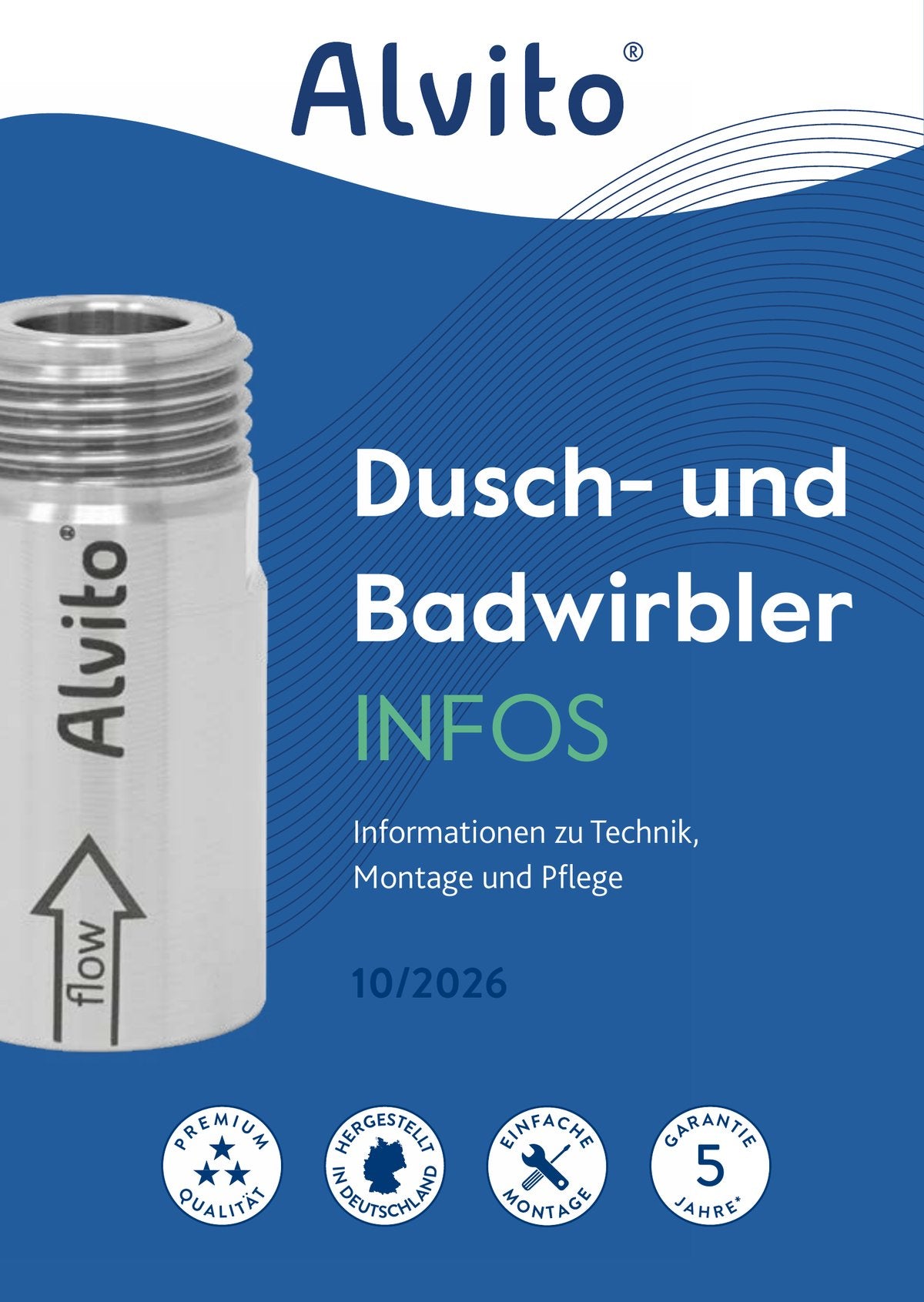 Titelblatt Alvito Prospekt Dusch- und Badwirbler