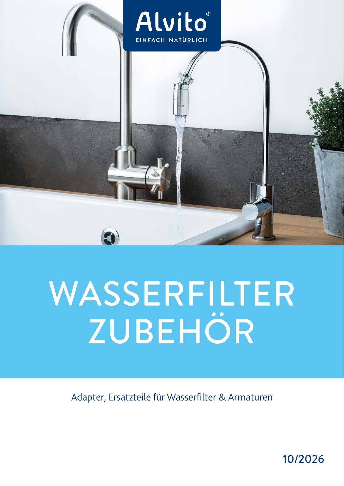Titelblatt Übersicht Wasserfilter-Zubehör von Alvito