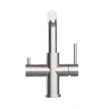 Calabro 3-Wege-Wasserhahn Edelstahl mit Ausziehbrause