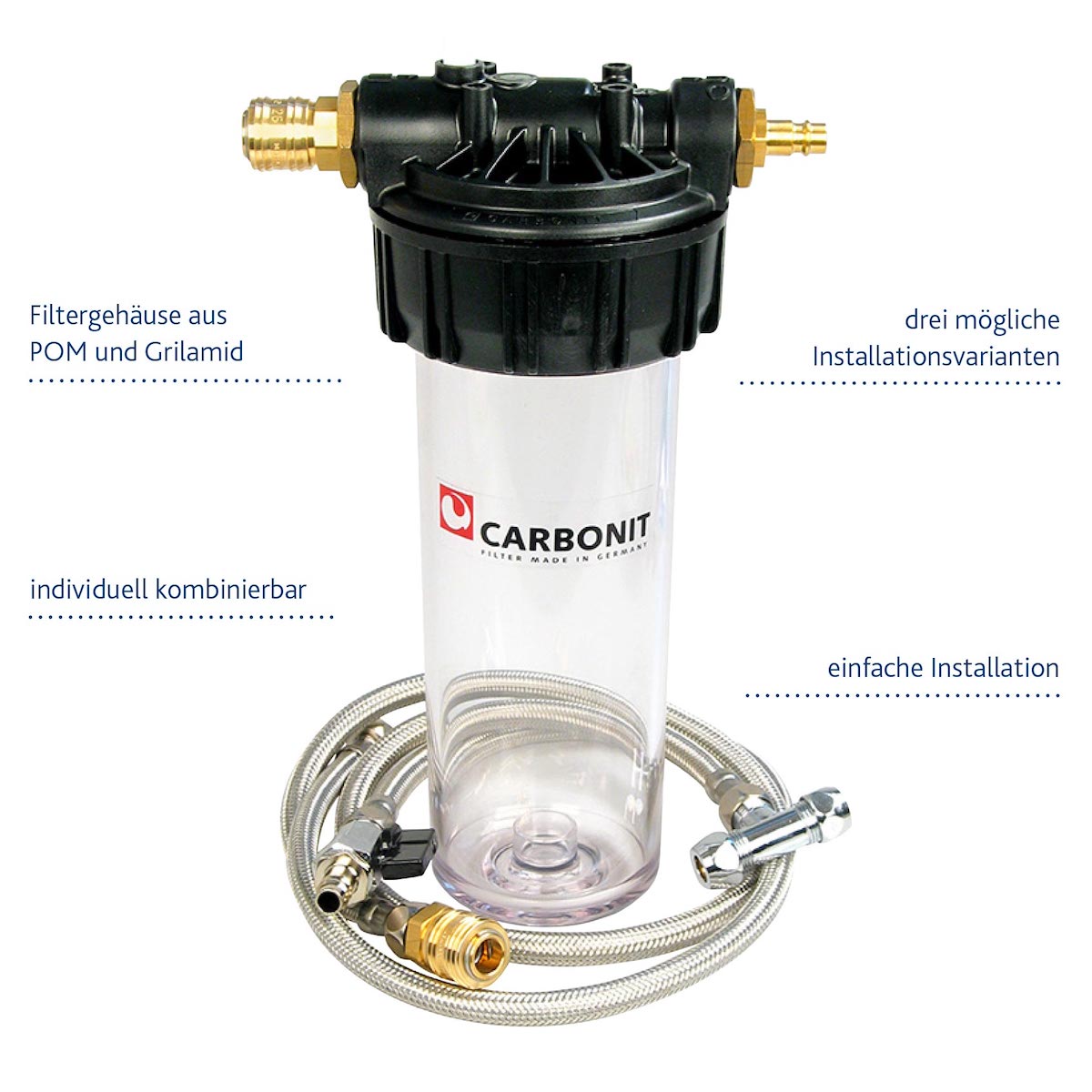 Carbonit VARIO Küche Abbildung mit Produkteigenschaften